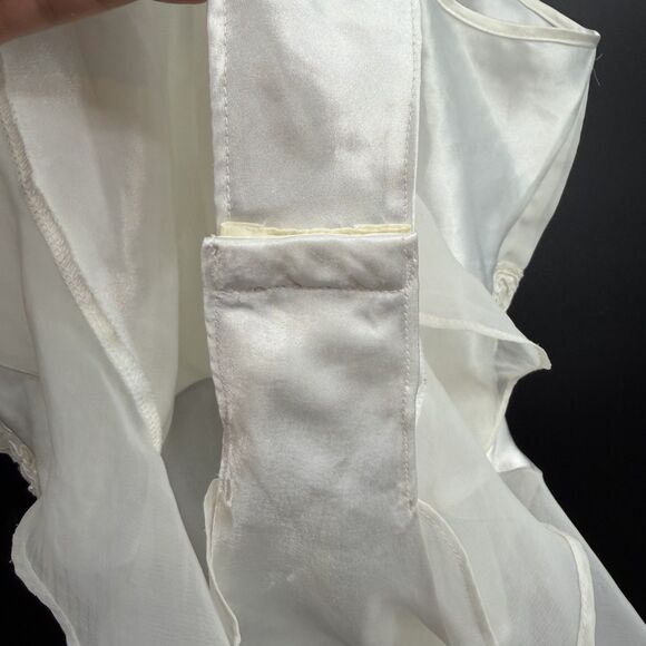 VTG 90s Victorias Secret Satin Lace Sequin Bodysuit Teddy White Bridal Lingerie - Picture 6 of 8